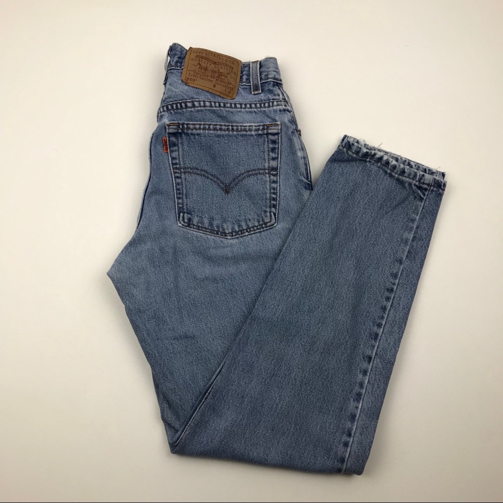 Vintage LEVI'S 550 Orange Tab Custom Jeans Sz 27